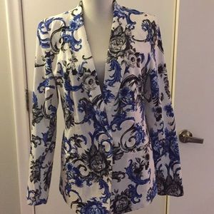 COPY - Awesome black and blue print blazer